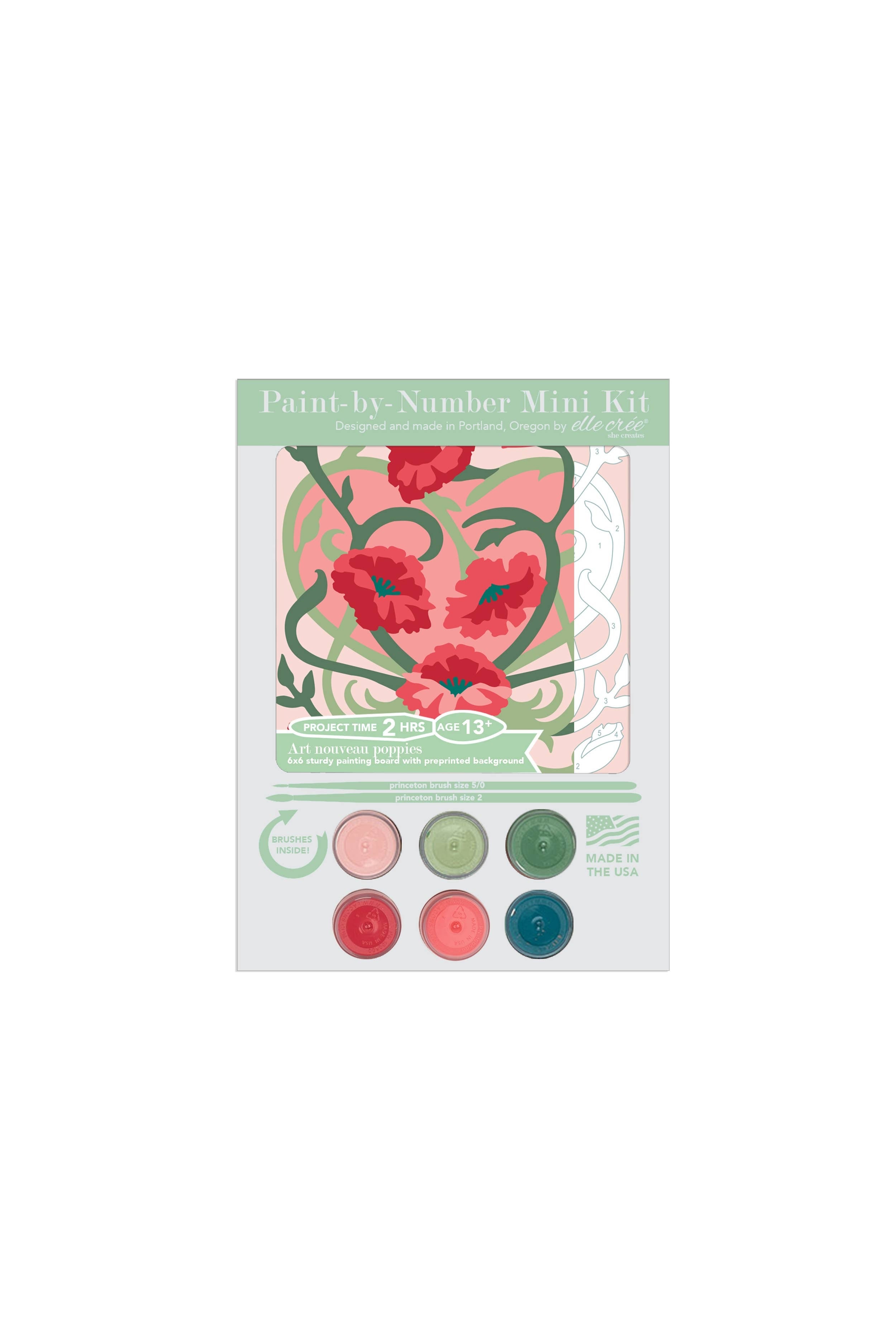 Poppies MINI Paint-by-Number Kit – Art Center East